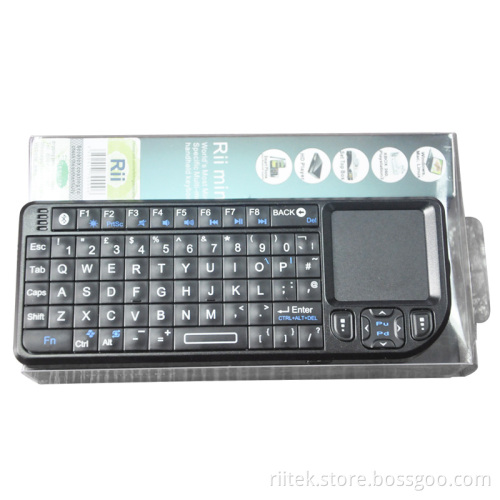 RII Mini Bluetooth Keyboard Touchpad, Presenter (Arabic Hebrew Spanish, German, French, Danish. Russian Layout)